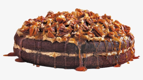 Pecan Nutty Caramel Chocolate Cake Png - Chocolate Cake With Caramel, Transparent Png, Transparent PNG