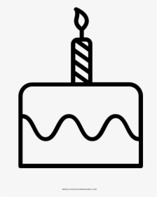 First Birthday Cake Coloring Page, HD Png Download, Transparent PNG