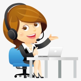 Graphic Stock Partners Hosted Telephony Introducer - Telephone Operator Cartoon, HD Png Download, Transparent PNG