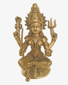 Goddess Regilious Brass Durga Holding A Pot Statue - Statue, HD Png Download, Transparent PNG