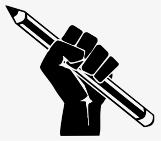 Clip Art Clipart In Medium Image - Fist With Pencil, HD Png Download, Transparent PNG