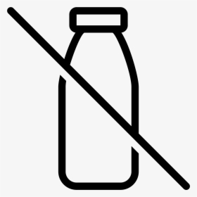 Milk Png Black And White Free Download - Lactose Free Icon Vector, Transparent Png, Transparent PNG