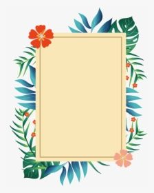 Picture Plant Romantic Summer Poster Frame Borders - Transparent Background Summer Borders, HD Png Download, Transparent PNG