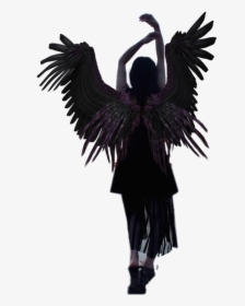 Transparent Raven Wings Png - Girls With Wings Png, Png Download, Transparent PNG