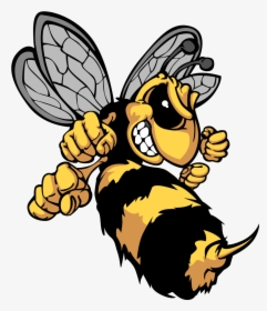 Bee Cartoon Clip Art Fist Head Bumblebee - Hornets Cartoon, HD Png Download, Transparent PNG