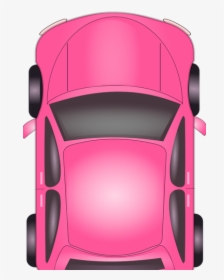 Pink Car Top View Vector Illustration - Car Clipart Top View, HD Png Download, Transparent PNG