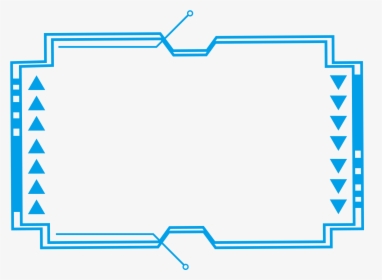 Tech Border Blue Simple Lines Png And Psd - Simple Border Transparent Background, Png Download, Transparent PNG