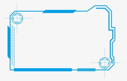 Tech Border Blue Simple Lines Png And Psd - Technology Border Png, Transparent Png, Transparent PNG