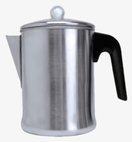 Aluminum Percolator 9 Cup Side View - Stovetop Coffee Pot, HD Png Download, Transparent PNG