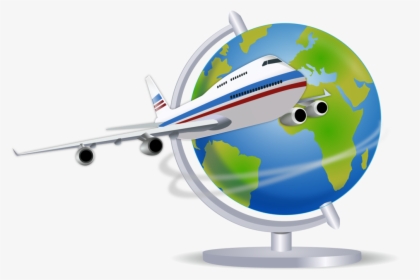 Globe,sky,wing - Airplane Globe, HD Png Download, Transparent PNG