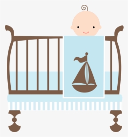 Baby Boy Graphics Illustrations Free - Baby Bed Boy Clipart, HD Png Download, Transparent PNG