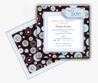 It's A Boy Orange & Blue Stitches Baby Shower Invitation, HD Png Download, Transparent PNG