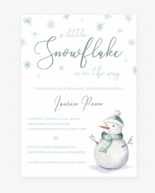 Transparent Christmas Card Template Png - Winter Baby Shower Invitation Templates, Png Download, Transparent PNG
