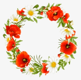 Clip Art Wreath Graphic Free - Red Flower Wreath Png, Transparent Png, Transparent PNG