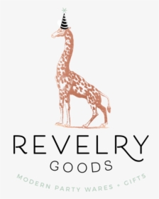 Revelry Goods Logo Modern Party Supplies Houston - Giraffe, HD Png Download, Transparent PNG