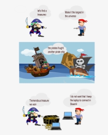 G108051 - Pirate Ship Cartoon Funny, HD Png Download, Transparent PNG