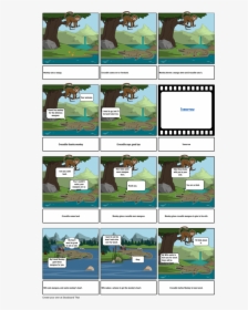It Basically Showed A Comic Strip Of My Version Of - Monkey And Crocodile Comic, HD Png Download, Transparent PNG