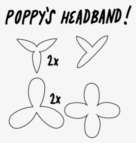 Princess Poppy Headband Template, HD Png Download, Transparent PNG
