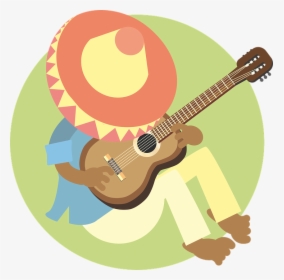 Man, Sleeping, Mexican, Guitar, Music, Sombrero - Mexican Sleeping Png, Transparent Png, Transparent PNG