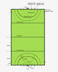 Cancha De Hockey Césped - Hockey Court With Measurements, HD Png Download, Transparent PNG