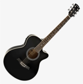 Guitarra Eléctrica Acústica Negra - Alvarez Black Acoustic Guitar, HD Png Download, Transparent PNG