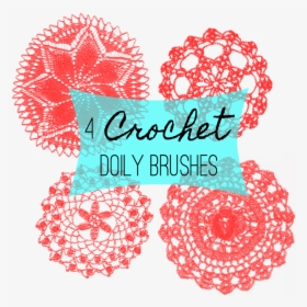 4 Crochet Doily Photoshop Brushes - Paper Rosette Clip Art, HD Png Download, Transparent PNG