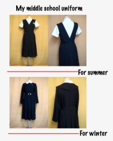 Transparent Japanese School Girl Png - Winter Japanese School Uniform, Png Download, Transparent PNG