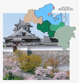 Image Of Fukuchiyama Castle And Map - Akechi Mitsuhide Castle, HD Png Download, Transparent PNG