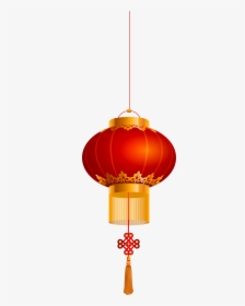 Chinese Lantern Gold Red Png Clip Art - Chinese Paper Lanterns Png, Transparent Png, Transparent PNG