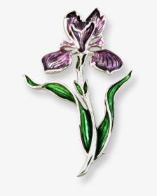 Nicole Barr Designs Sterling Silver Iris Brooch-purple - Brooch Transparent Background Png, Png Download, Transparent PNG