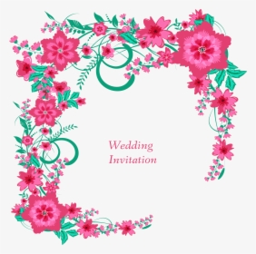Transparent Bridal Shower Flower Clipart - Wedding Invitations Background Design Floral, HD Png Download, Transparent PNG