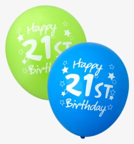 Birthday Png Images - Happy 21st Birthday Balloon, Transparent Png, Transparent PNG