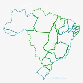 Brazil Political Map Outline, HD Png Download, Transparent PNG