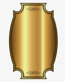 Clipart Banner Label - Gold Plate Background Png, Transparent Png, Transparent PNG