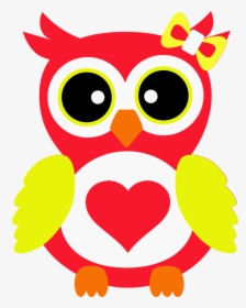 Transparent Owl Cartoon Png - Red Owl Pictures Cartoon, Png Download, Transparent PNG