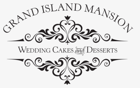 Grand Island Mansion Wedding Cakes And Desserts - Wedding Logo Design Black And White, HD Png Download, Transparent PNG