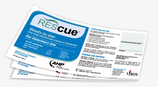 Rescue Disinfectant Label, HD Png Download, Transparent PNG