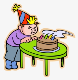 Vector Illustration Of Primary Or Elementary School - Blowing Out Birthday Candles Clipart, HD Png Download, Transparent PNG