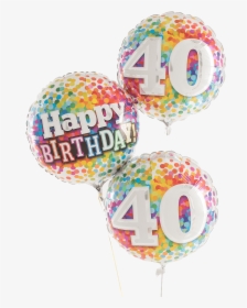 4o Rainbow Confetti Happy Birthday Trio - 90 Happy Birthday Png, Transparent Png, Transparent PNG