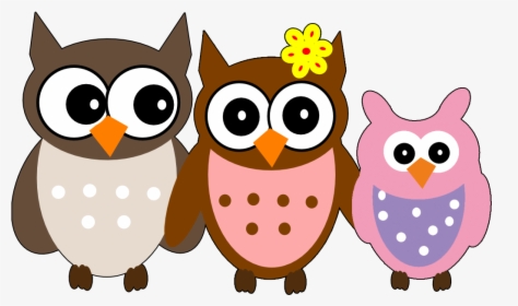 Surprised Clipart Owl - Family Of Owls Clipart, HD Png Download, Transparent PNG