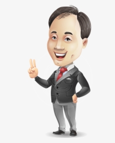 Transparent Asian Man Png - Business Character Cartoon Png, Png Download, Transparent PNG