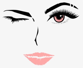 Clipart Eyelash And Lips , Transparent Cartoons - Lashes And Lips Clipart, HD Png Download, Transparent PNG