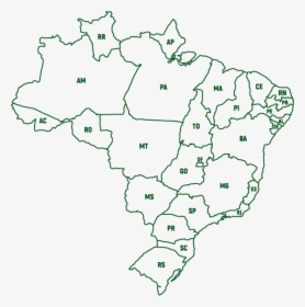 Oral Sin Implantes - Outline Brazil Political Map, HD Png Download, Transparent PNG
