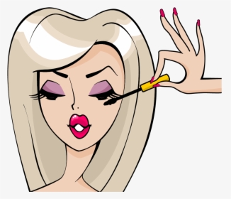 Lash Extension Mascara Single Lashes Mink False Eyelashes - Putting Make Up Cartoon, HD Png Download, Transparent PNG