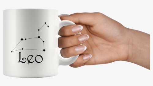 Zodiac Leo Constellation Ceramic Coffee Mug - Coffee Mug Hand Png, Transparent Png, Transparent PNG