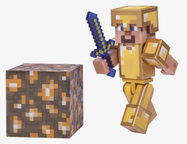 Transparent Steve Minecraft Clipart - Minecraft Steve In Golden Armor, HD Png Download, Transparent PNG