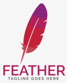 Feather Elegant Pen Logo - Graphic Design, HD Png Download, Transparent PNG
