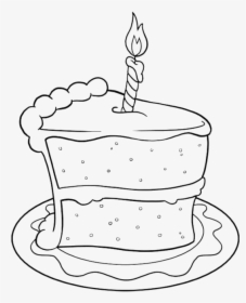 Slice Of Cake Birthday, Ing, Cookie - Coloring Book, HD Png Download, Transparent PNG