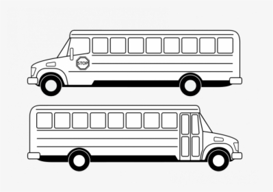 Collection Of Free Bussed - Buses Clipart Black And White, HD Png Download, Transparent PNG