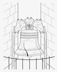 Liberty Bell Coloring Page - Line Art, HD Png Download, Transparent PNG